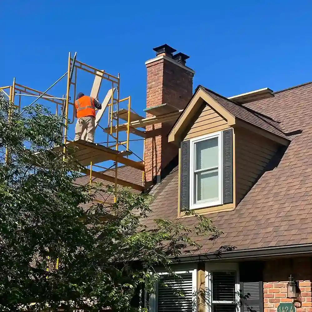 constructing brick chimney in Suffolk VA